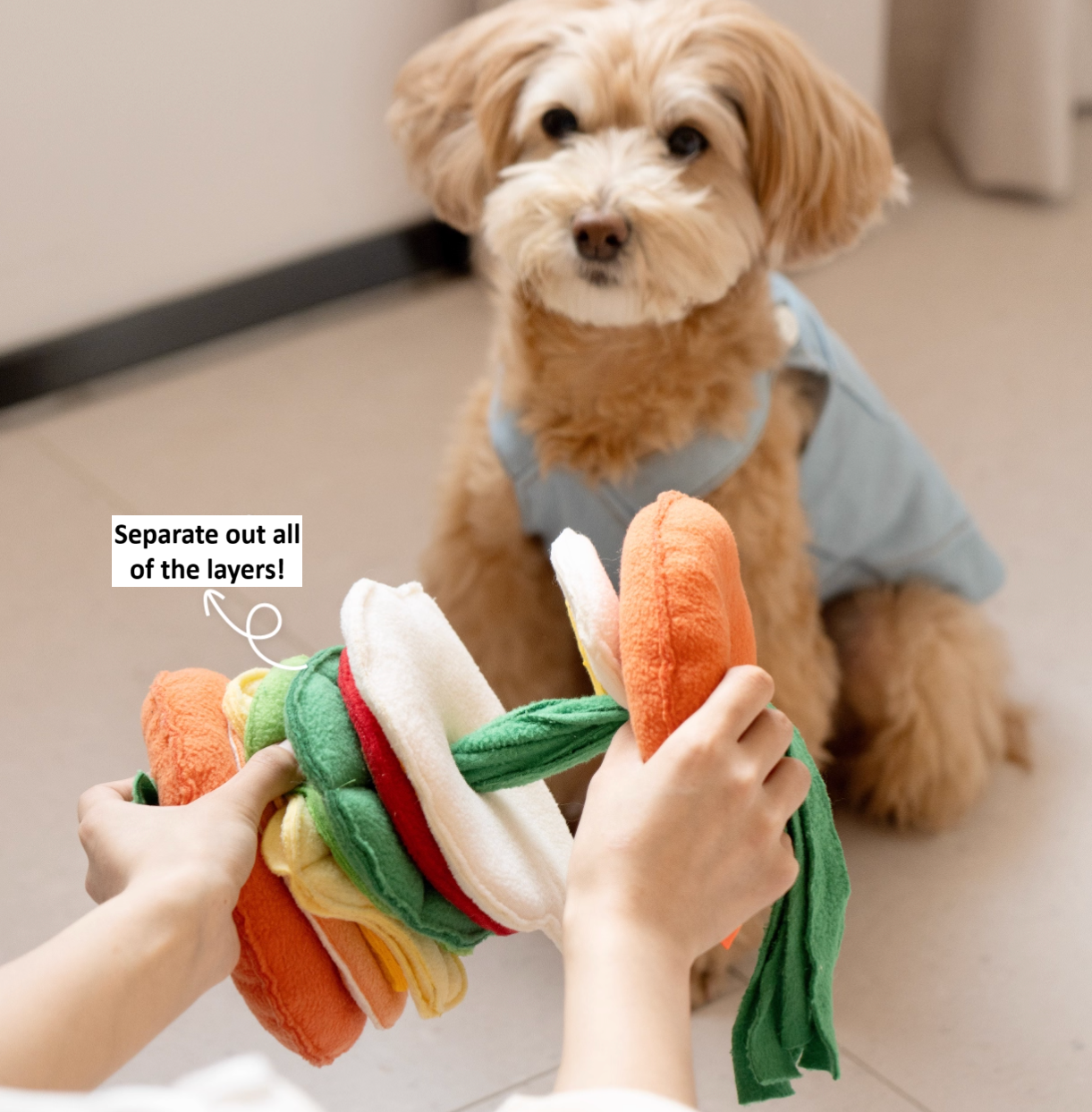 Mewoofun Hamburger Snuffle Toy