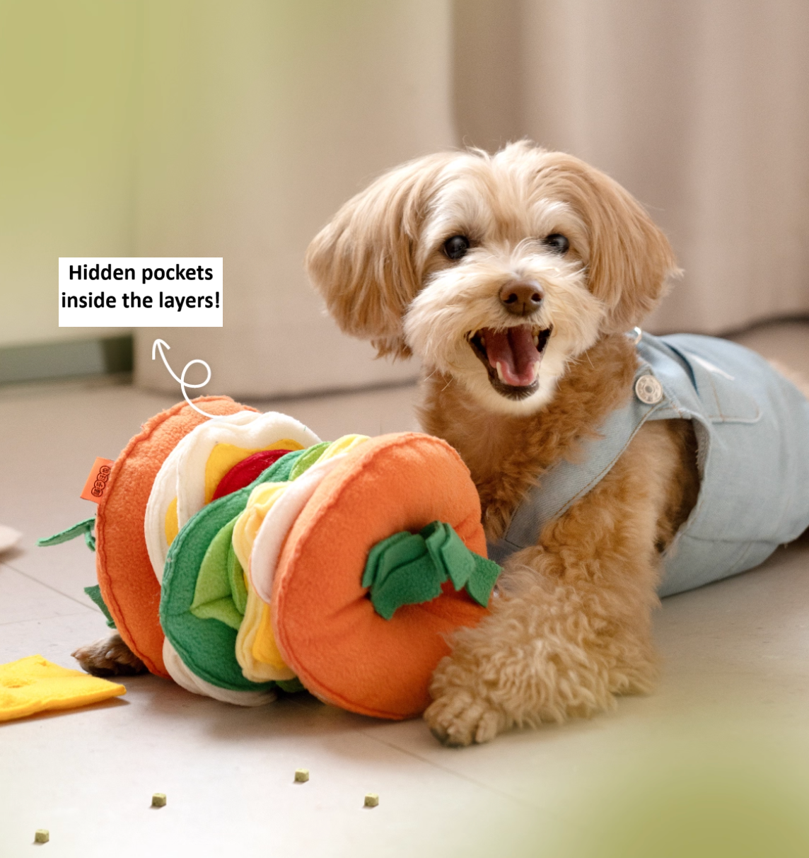 Mewoofun Hamburger Snuffle Toy
