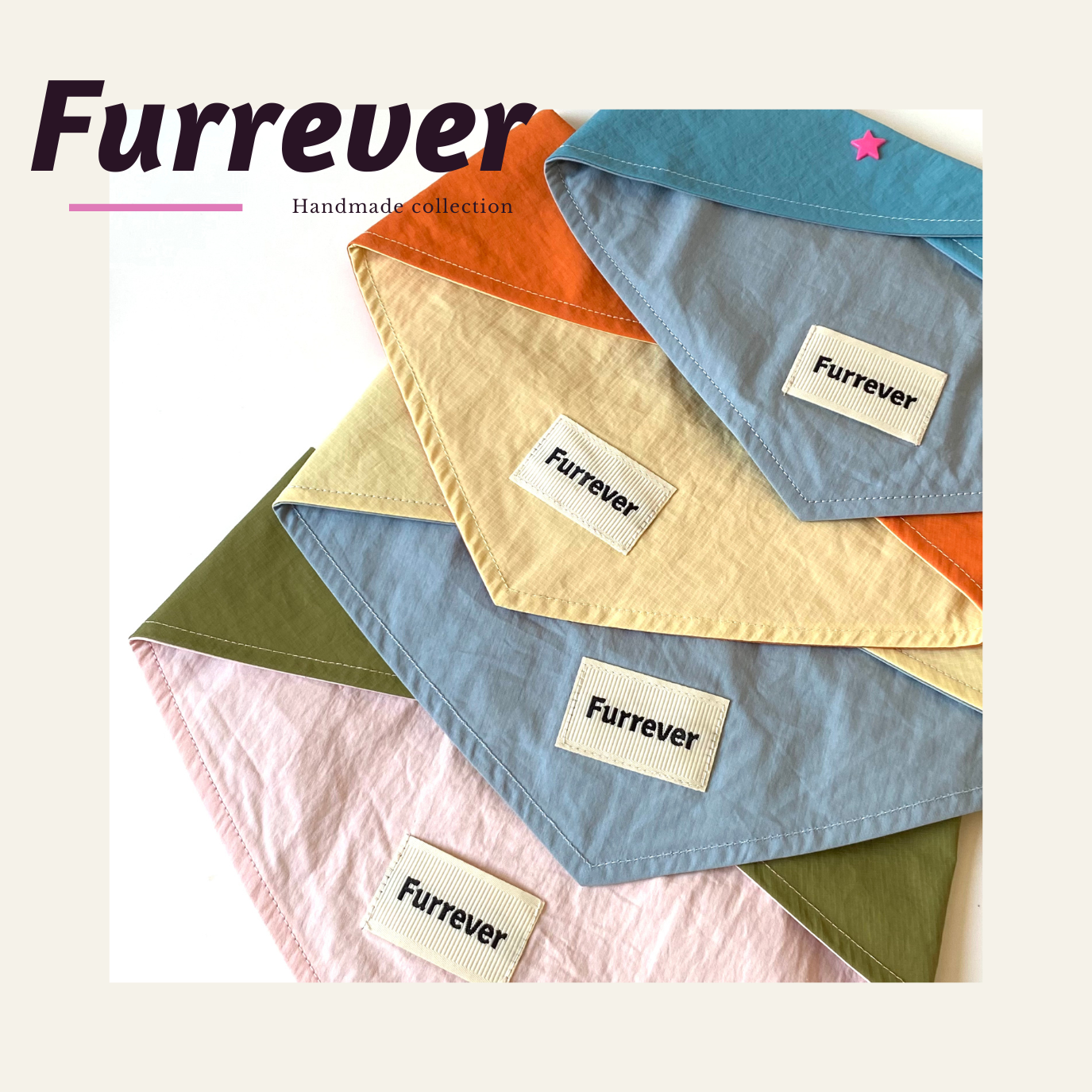 Furrever Handmade Summer Camping Bandanas and Hats