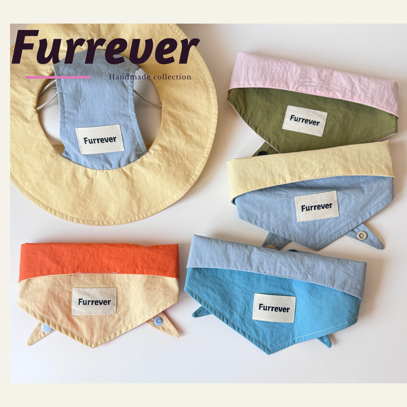 Furrever Handmade Summer Camping Bandanas and Hats
