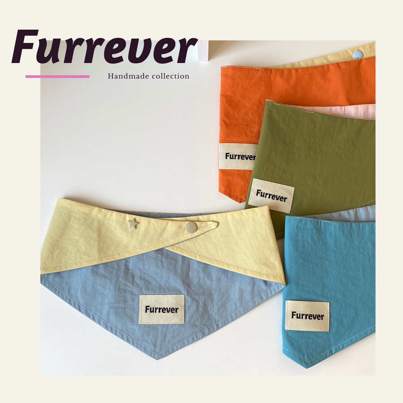 Furrever Handmade Summer Camping Bandanas and Hats